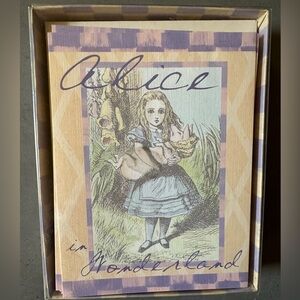Alice in Wonderland note card set 10 blank cards and envelopes complete unused